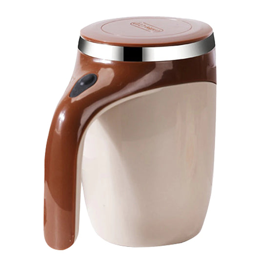 "Revolutionary Self-Stirring Mug: Magnetic Automatic Mixing for the Perfect Cup of Coffee, Tea, or Hot Chocolate - Stainless Steel, Electric, and Portable for Travel!"